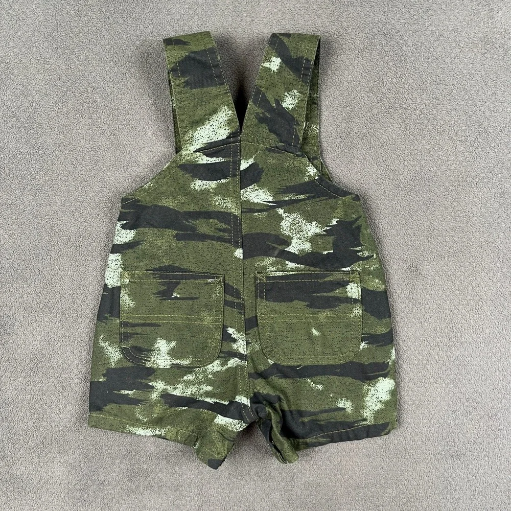 Carhartt Shortall Overalls Baby 3M Green Camo Canvas Snap Crotch SD8852-B
